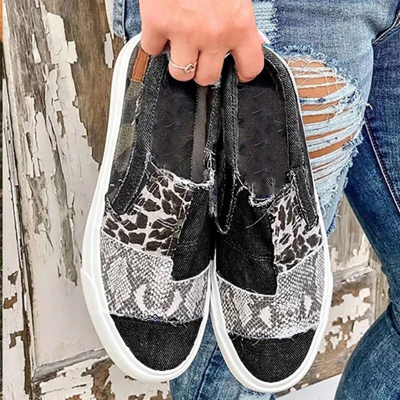 Judie Chic Patchwork Loafers – Stijlvol & Comfortabel